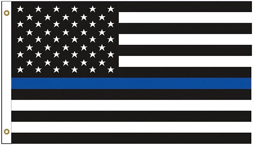 Flags Thin Blue Line American Flag SPOLFL by Flags