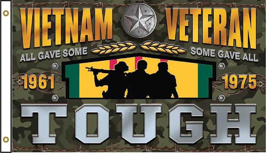 Vietnam Veteran Flags Tough Flag - 3x5 Polyester With Two Metal Grommets Hang Packaged For Easy Display by Flags