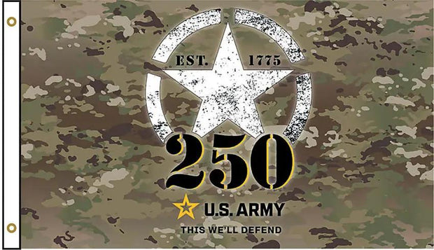 Flags Army 250th Anniversary Flag - Durable 3x5 Polyester With Two Metal Grommets For Outdoor Display by Flags