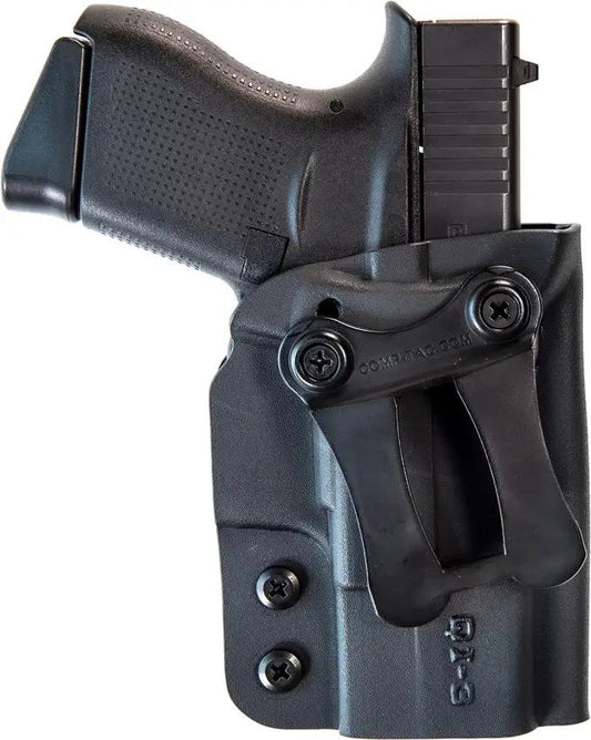 COMP-TAC QI IWB Kydex Holster Size 3 Ambidextrous Concealed Carry for Glock 43 XD-S Shield 9mm and 45 ACP by COMP-TAC
