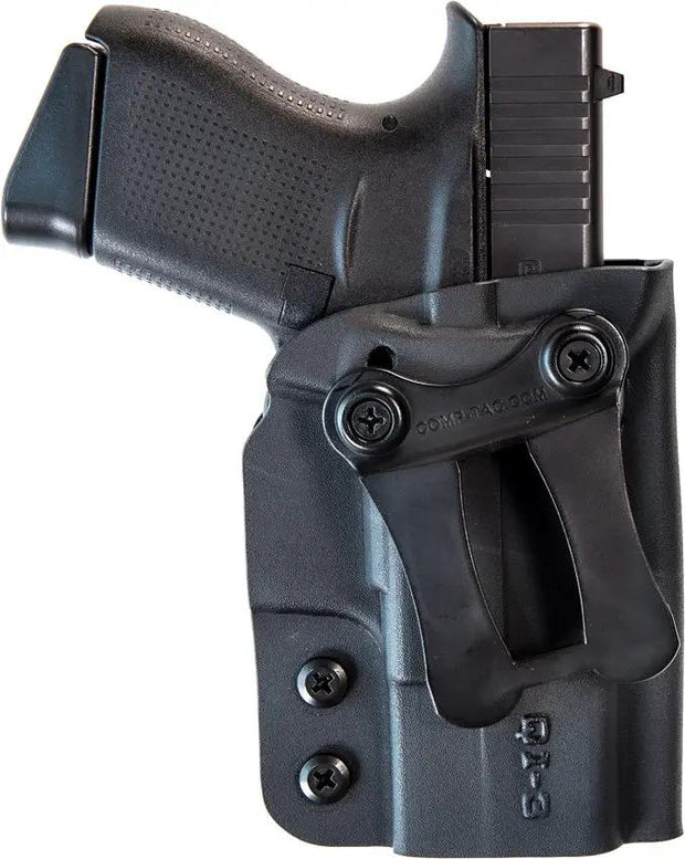 COMP-TAC QI IWB Kydex Holster Size 3 Ambidextrous Concealed Carry for Glock 43 XD-S Shield 9mm and 45 ACP by COMP-TAC