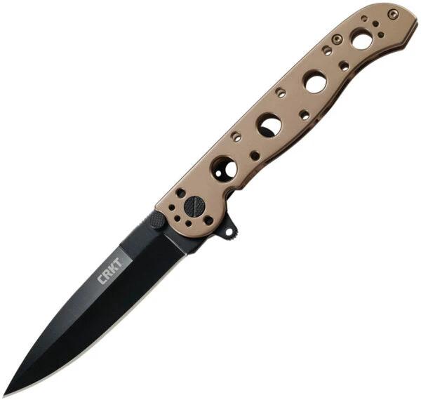 CRKT M16 03 Framelock Bronze Knife By Kit Carson For EDC Fans 3.5in 12C27 Sandvik Blade Extended Tang Bronze Handle by CRKT