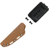 CRKT Ramadi Coyote Brown Tactical Knife For Outdoorsmen 8.5 Inch Overall Full Tang 4.38 Inch Blade Belt Sheath Included by CRKT