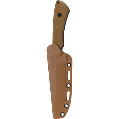 CRKT Ramadi Coyote Brown Tactical Knife For Outdoorsmen 8.5 Inch Overall Full Tang 4.38 Inch Blade Belt Sheath Included by CRKT