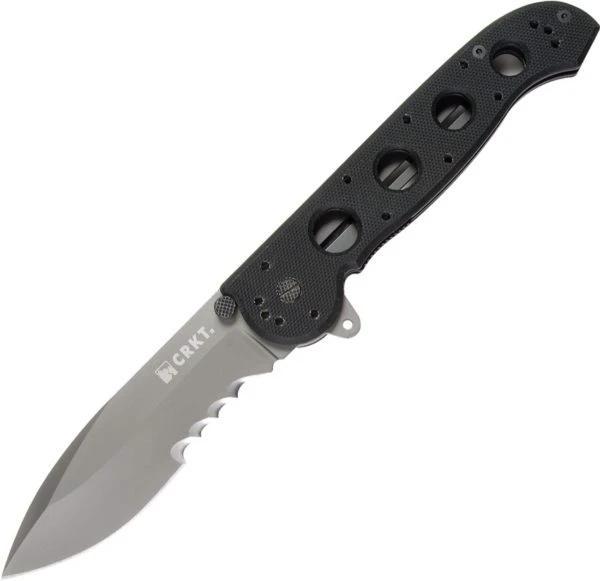 CRKT M21 G10 Tactical Knife With 3.88In TiNi Serrated Spear Point AutoLAWKS For Outdoorsmen by CRKT