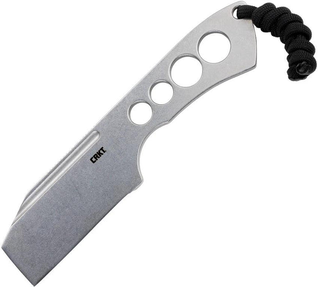 CRKT Razel Chisel Fixed Blade Knife For Outdoors One-Piece Lanyard 5.25in Overall 2in Stonewashed 8Cr13MoV by CRKT