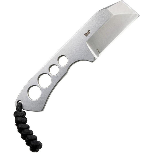 CRKT Razel Chisel Fixed Blade Knife For Outdoors One-Piece Lanyard 5.25in Overall 2in Stonewashed 8Cr13MoV by CRKT