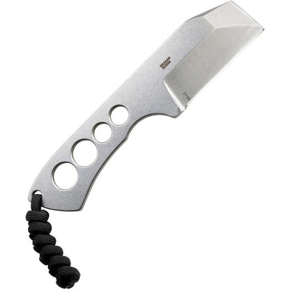 CRKT Razel Chisel Fixed Blade Knife For Outdoors One-Piece Lanyard 5.25in Overall 2in Stonewashed 8Cr13MoV by CRKT