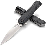 CRKT Xolotl Linerlock 2265 Rugged EDC Knife With Satin Spear Point Blade Black G10 Extended Tang by CRKT