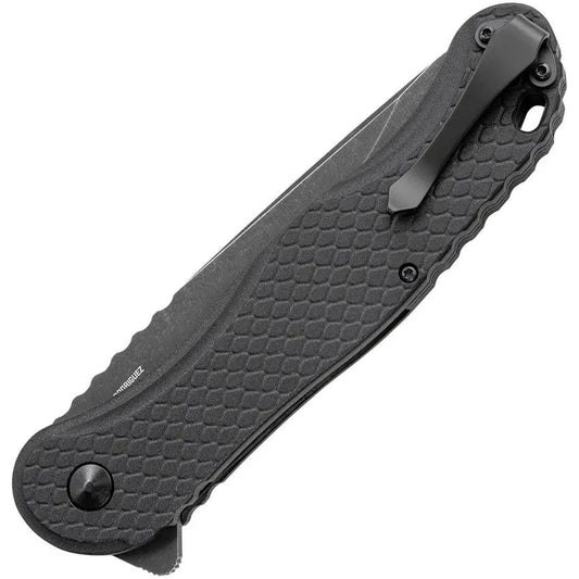 CRKT Taco Viper Linerlock Knife For EDC Enthusiasts With Serrated 4.25in Blade Extended Tang And Stonewash Finish by CRKT