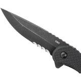CRKT Taco Viper Linerlock Knife For EDC Enthusiasts With Serrated 4.25in Blade Extended Tang And Stonewash Finish by CRKT