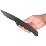 CRKT Taco Viper Linerlock Knife For EDC Enthusiasts With Serrated 4.25in Blade Extended Tang And Stonewash Finish by CRKT