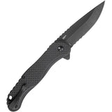 CRKT Taco Viper Linerlock Knife For EDC Enthusiasts With Serrated 4.25in Blade Extended Tang And Stonewash Finish by CRKT
