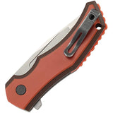CRKT Fawkes Assisted Opening Linerlock Knife IKBS Pivot 2.75 Inch Bead Blast Blade Orange G10 EDC by CRKT