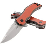 CRKT Fawkes Assisted Opening Linerlock Knife IKBS Pivot 2.75 Inch Bead Blast Blade Orange G10 EDC by CRKT
