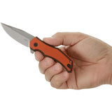 CRKT Fawkes Assisted Opening Linerlock Knife IKBS Pivot 2.75 Inch Bead Blast Blade Orange G10 EDC by CRKT