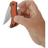 CRKT Fawkes Assisted Opening Linerlock Knife IKBS Pivot 2.75 Inch Bead Blast Blade Orange G10 EDC by CRKT