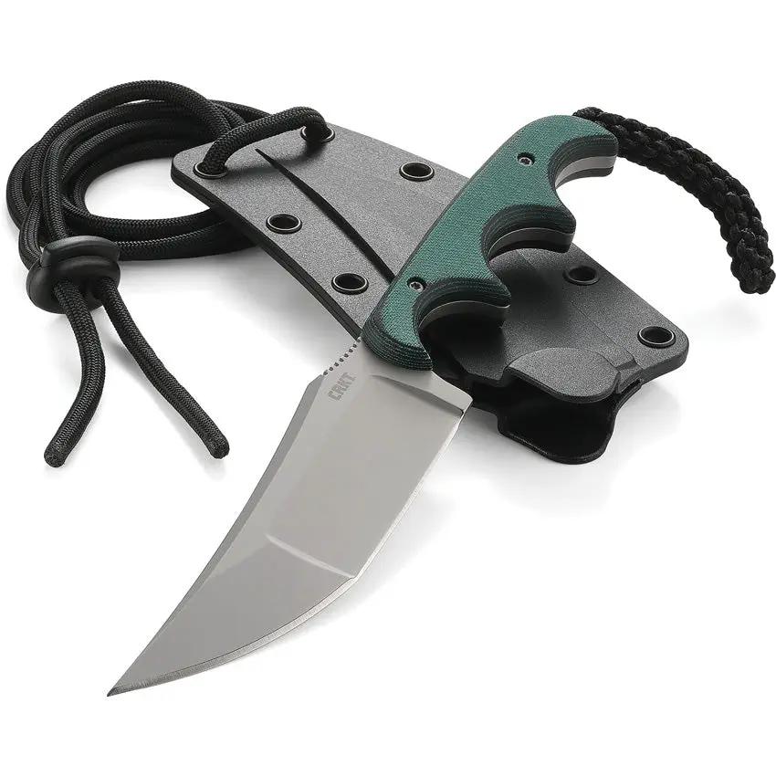 CRKT Minimalist Katana 2394 EDC Knife Bead Blast 8Cr13MoV Full Tang Green Resin Handle by CRKT