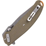 CRKT Butte Deadbolt Assisted Opening Knife for EDC OD Green G10 4.5in Closed 3.38in D2 Blade by CRKT