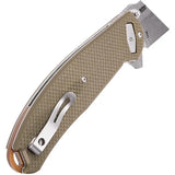 CRKT Butte Deadbolt Assisted Opening Knife for EDC OD Green G10 4.5in Closed 3.38in D2 Blade by CRKT