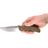 CRKT Butte Deadbolt Assisted Opening Knife for EDC OD Green G10 4.5in Closed 3.38in D2 Blade by CRKT