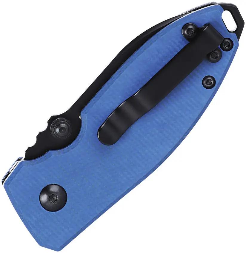 CRKT Squid Button Lock Folding Knife With Premium Blue Micarta Handle For EDC Enthusiasts by CRKT