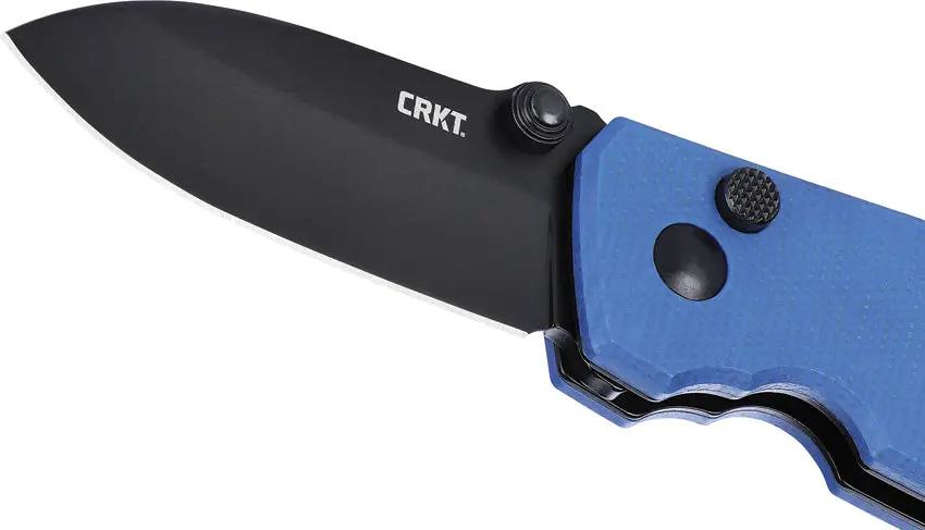 CRKT Squid Button Lock Folding Knife With Premium Blue Micarta Handle For EDC Enthusiasts by CRKT