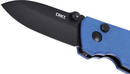 CRKT Squid Button Lock Folding Knife With Premium Blue Micarta Handle For EDC Enthusiasts by CRKT