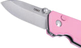 CRKT Squid Button Lock Rose Folding Knife For EDC Enthusiasts 2.25in Blade Rose G10 Handle Pocket Clip by CRKT