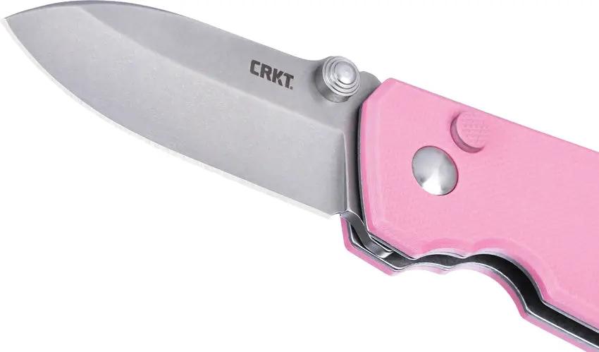 CRKT Squid Button Lock Rose Folding Knife For EDC Enthusiasts 2.25in Blade Rose G10 Handle Pocket Clip by CRKT