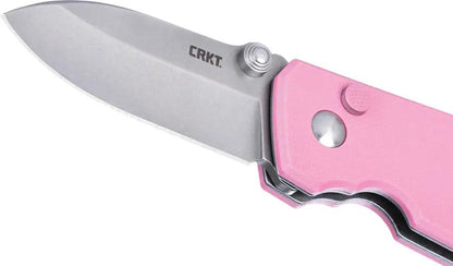 CRKT Squid Button Lock Rose Folding Knife For EDC Enthusiasts 2.25in Blade Rose G10 Handle Pocket Clip by CRKT