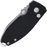 CRKT Squid Button Lock Folding Knife 2.25in D2 Blade Black G10 Handle EDC Pocket Clip Thumb Stud Lanyard Hole Rugged by CRKT