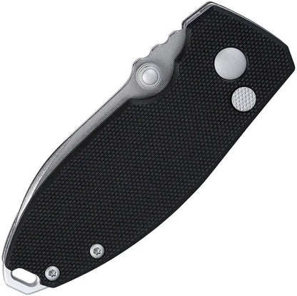 CRKT Squid Button Lock Folding Knife 2.25in D2 Blade Black G10 Handle EDC Pocket Clip Thumb Stud Lanyard Hole Rugged by CRKT