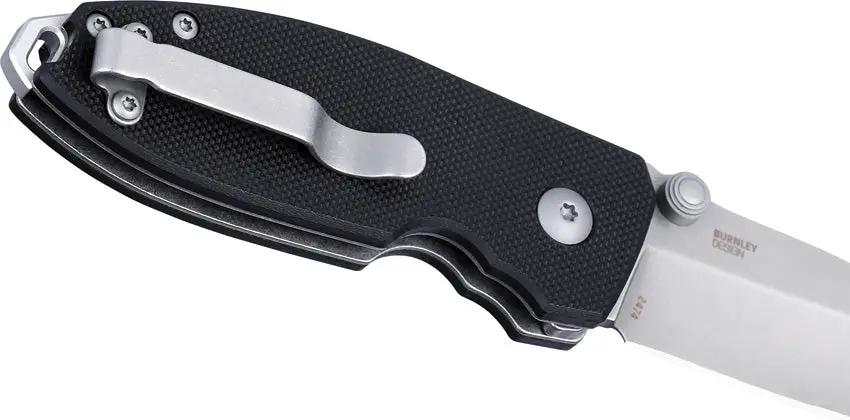 CRKT Squid Button Lock Folding Knife 2.25in D2 Blade Black G10 Handle EDC Pocket Clip Thumb Stud Lanyard Hole Rugged by CRKT
