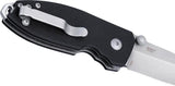 CRKT Squid Button Lock Folding Knife 2.25in D2 Blade Black G10 Handle EDC Pocket Clip Thumb Stud Lanyard Hole Rugged by CRKT