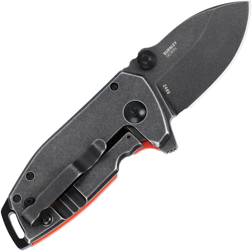 CRKT Squid Compact Framelock Orange EDC Knife With 3in Closed D2 Tool Steel Blade by CRKT