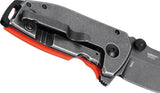 CRKT Squid Compact Framelock Orange EDC Knife With 3in Closed D2 Tool Steel Blade by CRKT