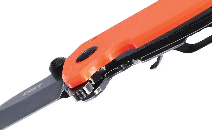 CRKT Squid Compact Framelock Orange EDC Knife With 3in Closed D2 Tool Steel Blade by CRKT