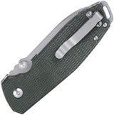 CRKT Squid XM Button Lock Knife With Green Micarta Handle D2 Blade For EDC Carry by CRKT