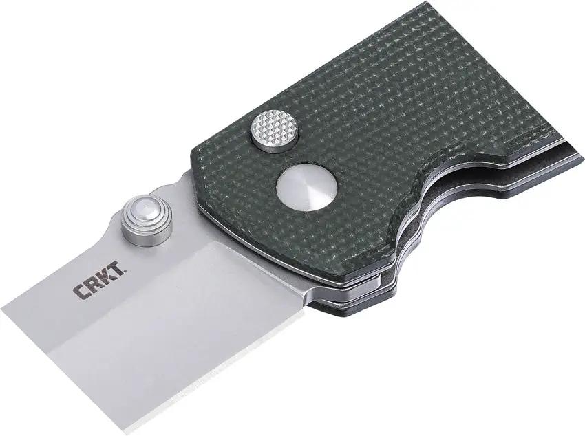 CRKT Squid XM Button Lock Knife With Green Micarta Handle D2 Blade For EDC Carry by CRKT