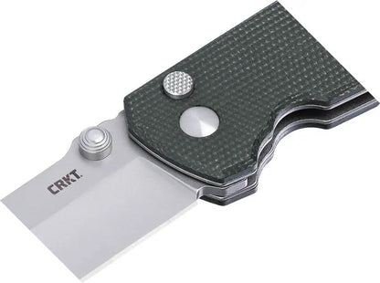 CRKT Squid XM Button Lock Knife With Green Micarta Handle D2 Blade For EDC Carry by CRKT