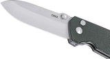 CRKT Squid XM Button Lock Knife With Green Micarta Handle D2 Blade For EDC Carry by CRKT