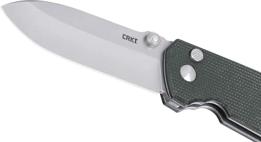 CRKT Squid XM Button Lock Knife With Green Micarta Handle D2 Blade For EDC Carry by CRKT