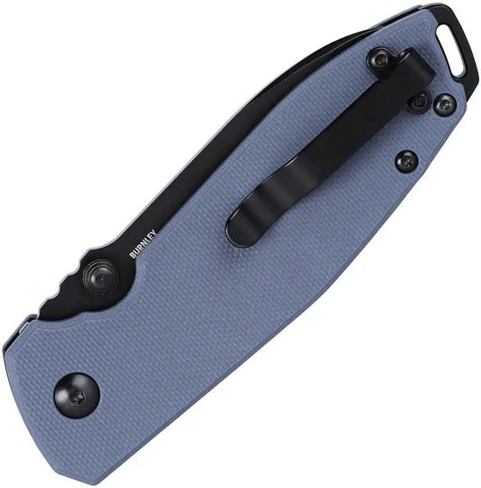 CRKT Squid XM Button Lock Knife For EDC Enthusiasts With Durable D2 Tool Steel Blade And Blue Gray G10 by CRKT