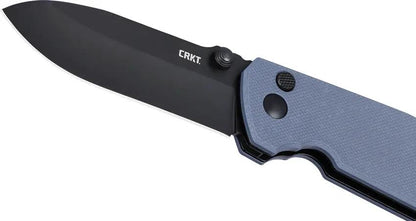 CRKT Squid XM Button Lock Knife For EDC Enthusiasts With Durable D2 Tool Steel Blade And Blue Gray G10 by CRKT