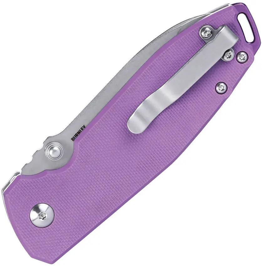 CRKT Squid XM Button Lock Knife Purple G10 Handle EDC Pocket Tool With 14C28N Blade by CRKT