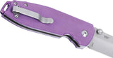 CRKT Squid XM Button Lock Knife Purple G10 Handle EDC Pocket Tool With 14C28N Blade by CRKT