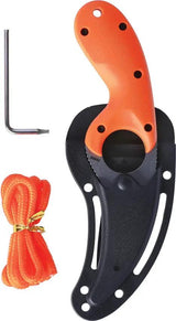 CRKT Bear Claw Fixed Blade Knife Orange 2511ER With Finger Ring and Neck Sheath for Outdoor Survivalists by CRKT