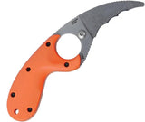 CRKT Bear Claw Fixed Blade Knife Orange 2511ER With Finger Ring and Neck Sheath for Outdoor Survivalists by CRKT
