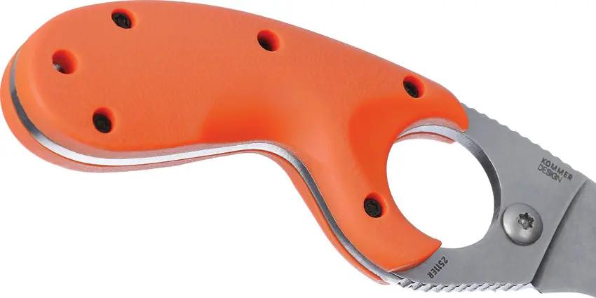 CRKT Bear Claw Fixed Blade Knife Orange 2511ER With Finger Ring and Neck Sheath for Outdoor Survivalists by CRKT